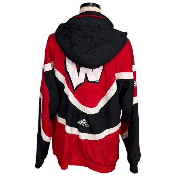 Vintage Apex One Large Mens Wisconsin Badgers 90s Windbreaker Jacket - Picture 1 of 13